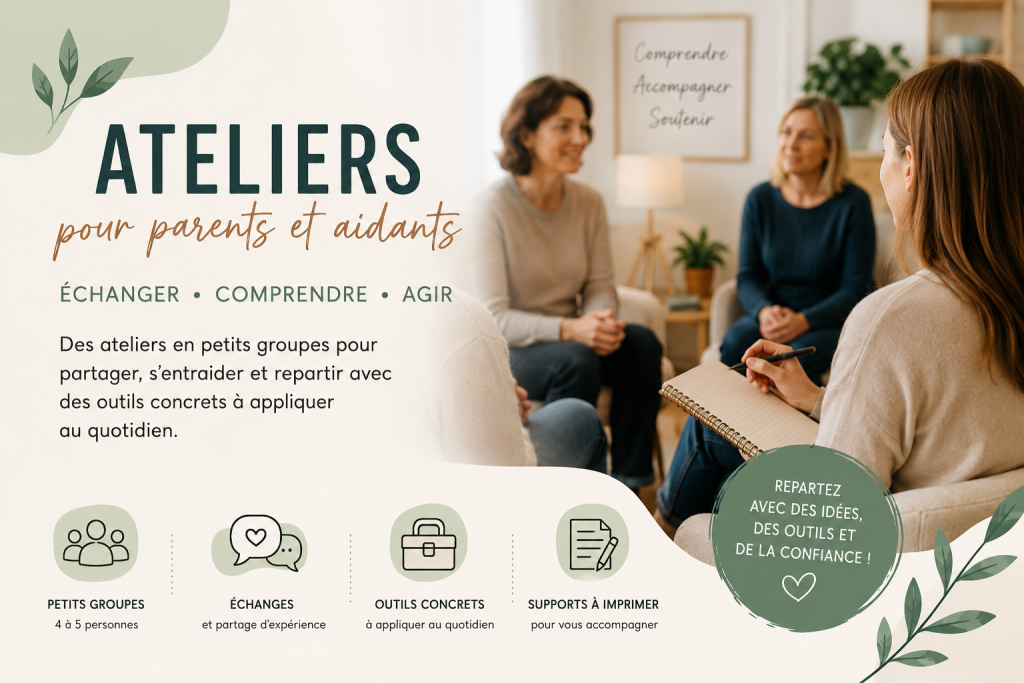 Atelier parents et aidants avec outils éducatifs et stratégies concrètes