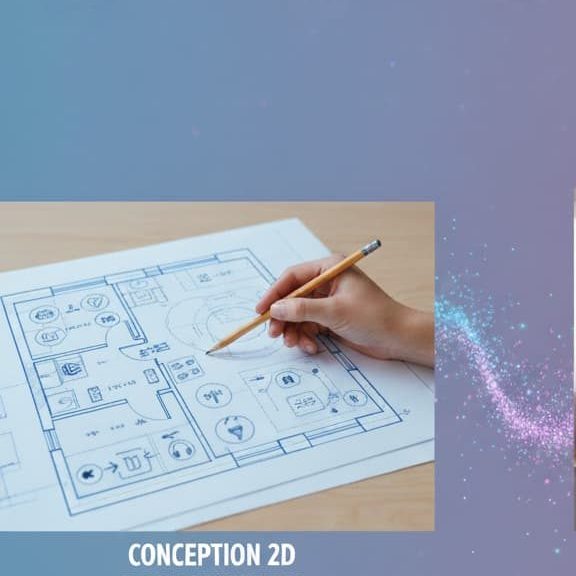 Plan 2D d'aménagement fonctionnel personnalisé